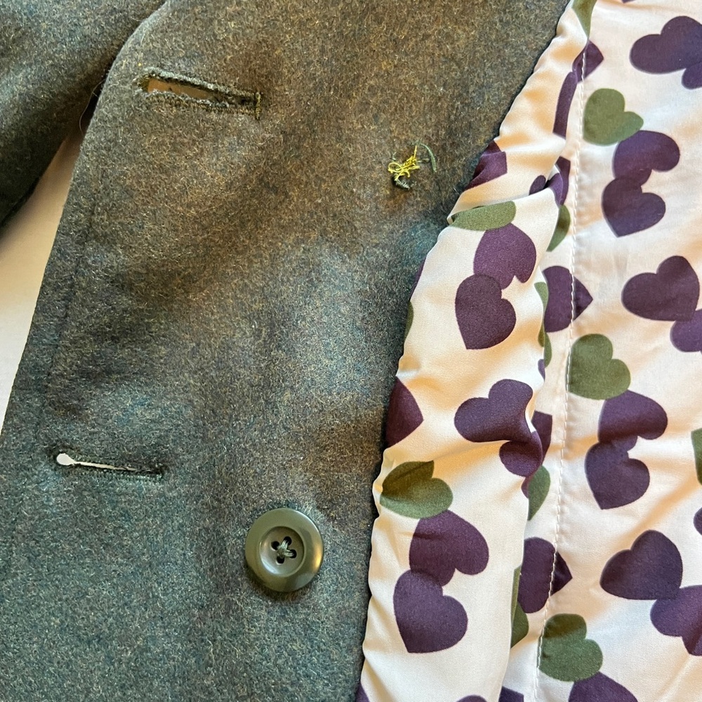 dELiA*s Greenish Charcoal Double-Breasted Pea Coat Y2K - Picture 9 of 9